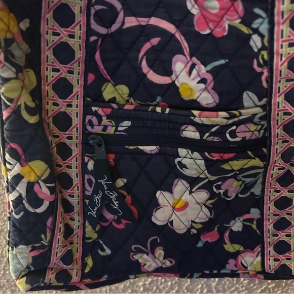 Vera Bradley Hipster In Ribbon Pattern Boho Quilted Crossbody Bag Purse Retired - Picture 9 of 11